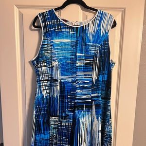 Blue, black, and white Nine West dress.Smoke free home.Excellent used condition.